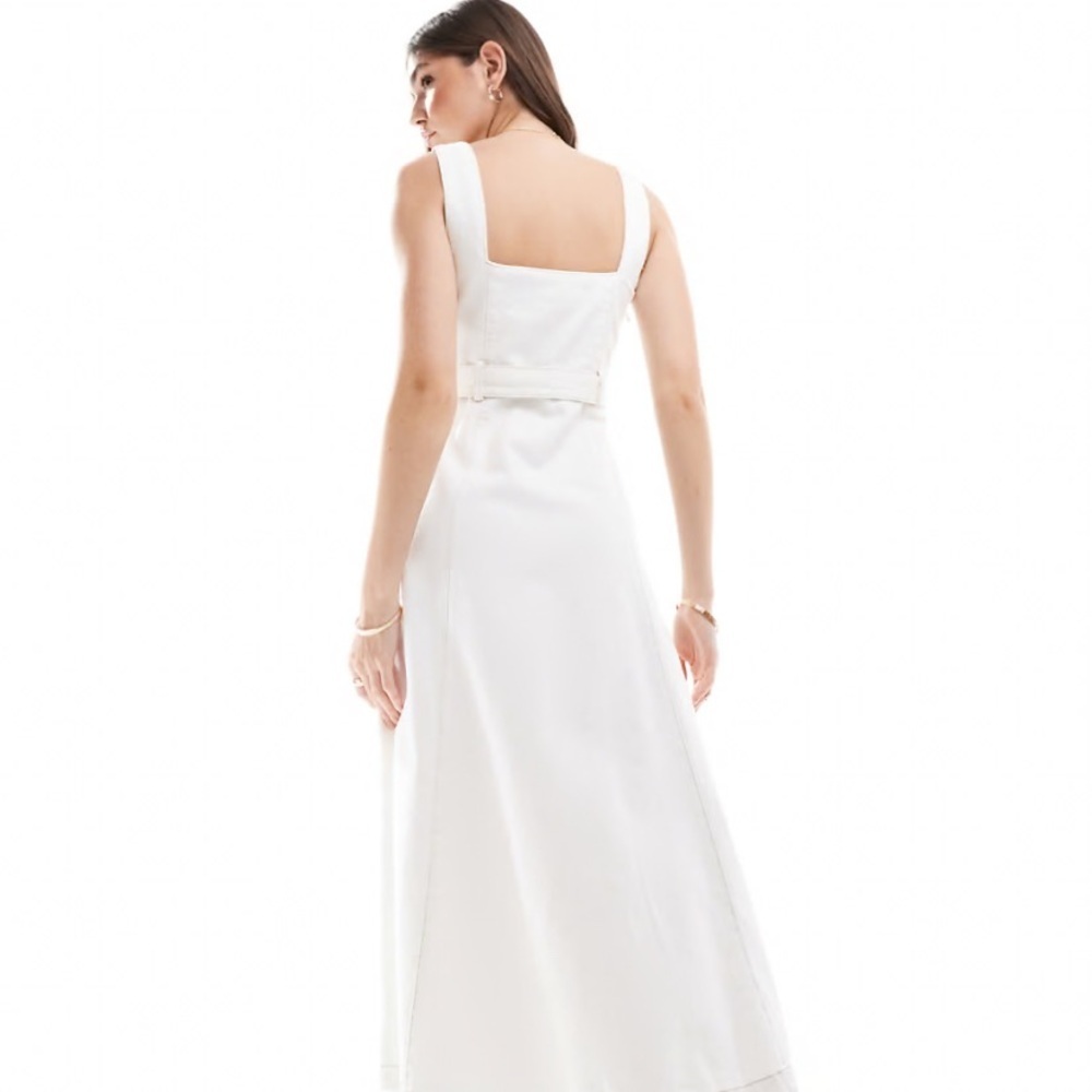 EVER NEW (Australia) White Denim Dress - Picture 12 of 13